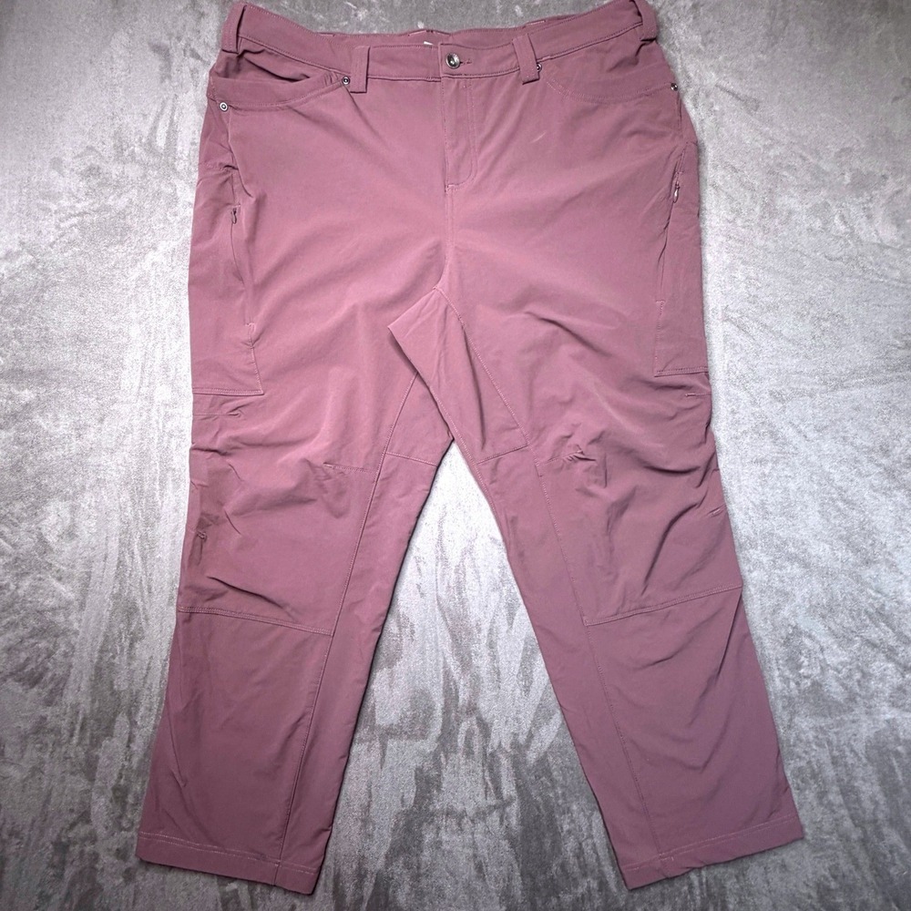 Duluth Trading Co Pants Womens 18Wx29 Flexpedition Bootcut Mauve Ripstop Hiking